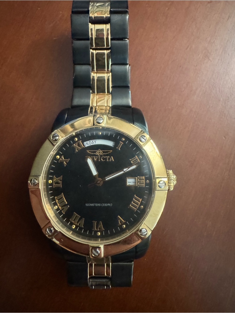Invicta Black and Gold Men's Watch - Needs Battery